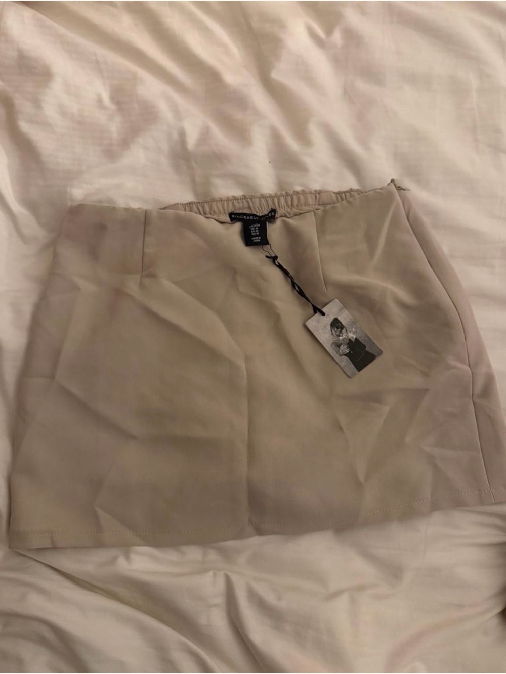 Beige Women's Mini Skirt with tag